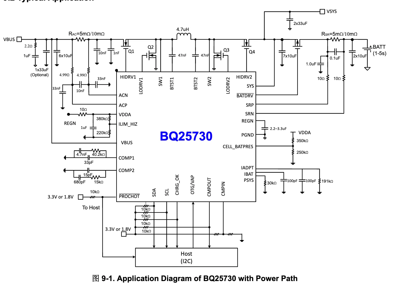 BQ25730 应用示意图
