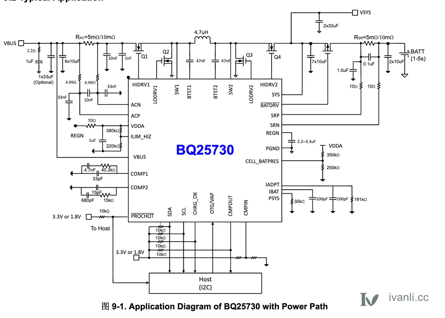 BQ25730 应用示意图