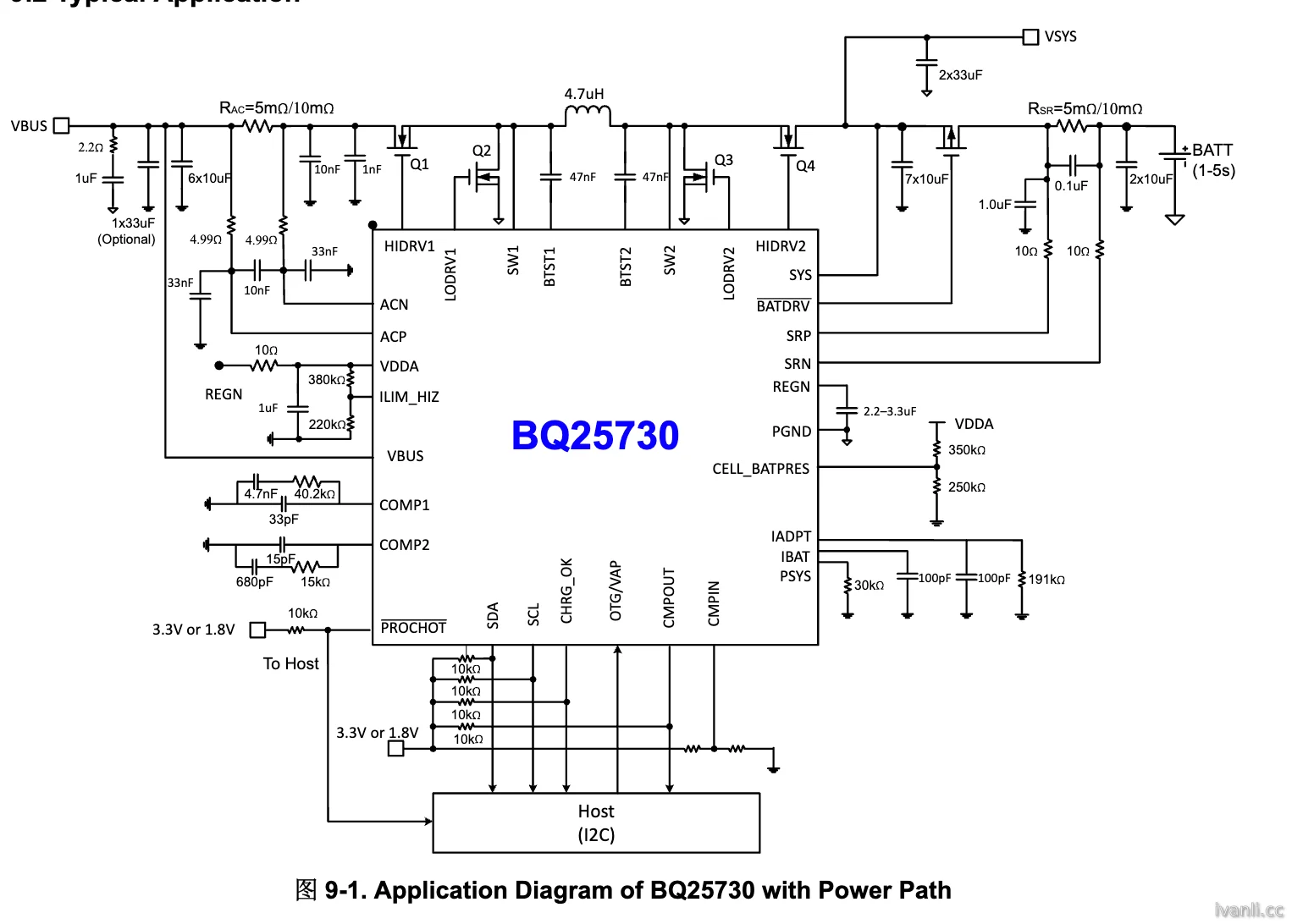 BQ25730 应用示意图