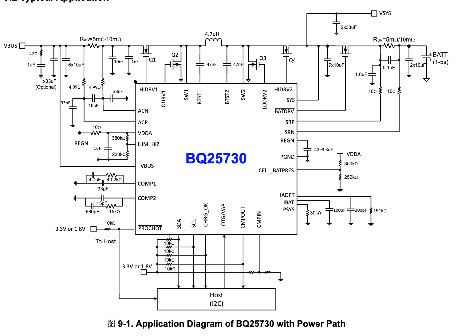 BQ25730 应用示意图